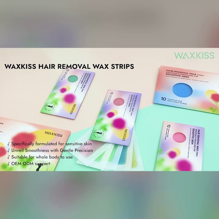 ready to use wax strips, sensitive skin wax strips, gentle wax strips, hair removal strips