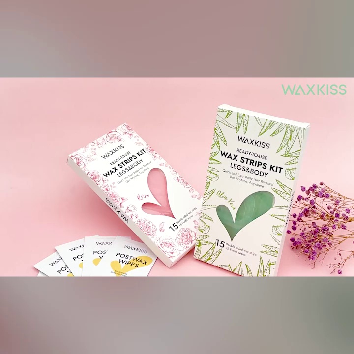 wax strips kit, ready to use wax strips, legs and body waxing, hair removal kit