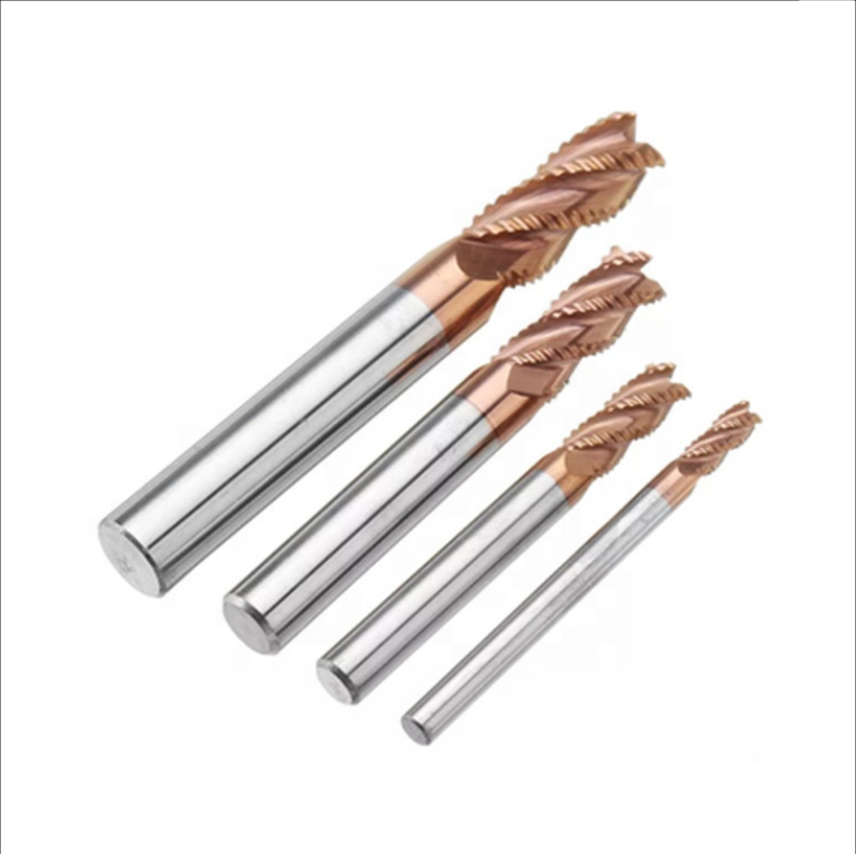 HRC55 4 Flutes 8MM Solid Carbide Roughing & Router End Mills For Steel L=60MM 