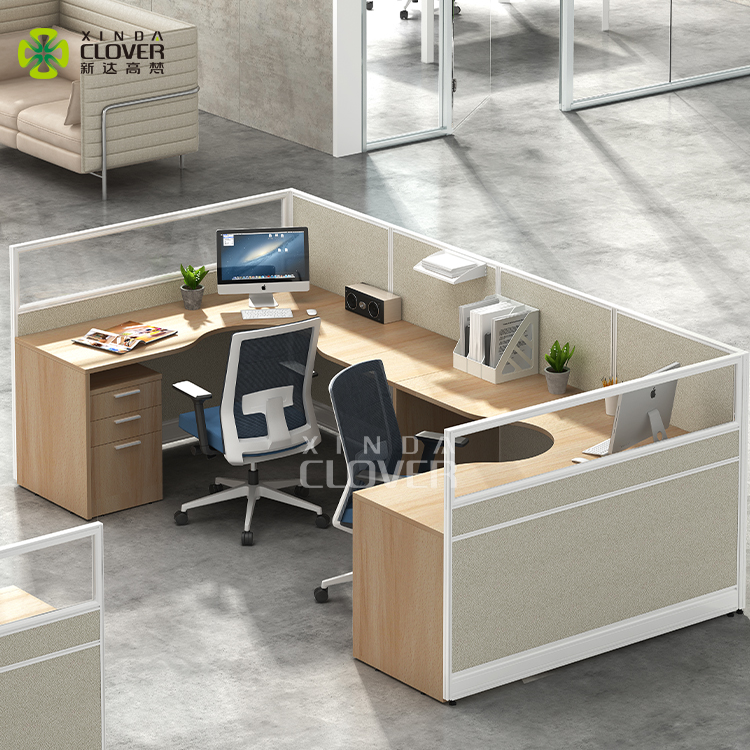 Office Used Furniture Modular Partition Cubicles 2 Person Work Bench ...