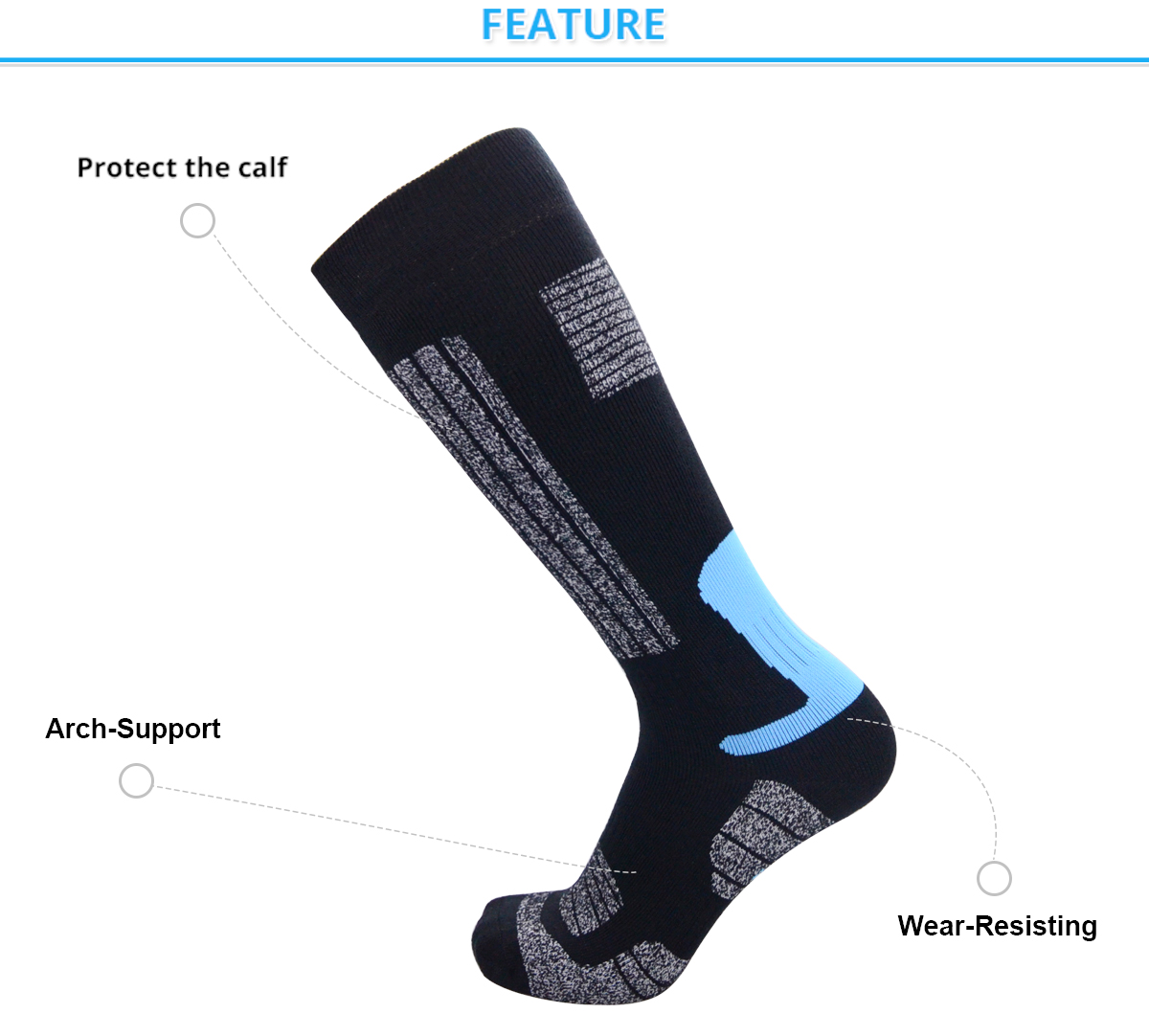 Wholesale High Quality Lightweight Merino Wool Hiking Socks in Bulk ...