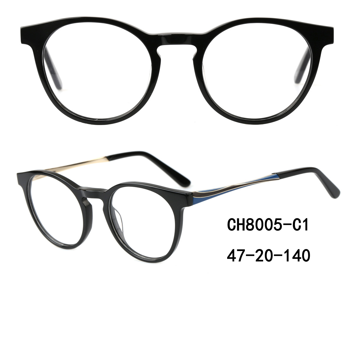 Round Acetate Optical Frames Oem Odm,Eyeglasse Spectacle Frames With Printing