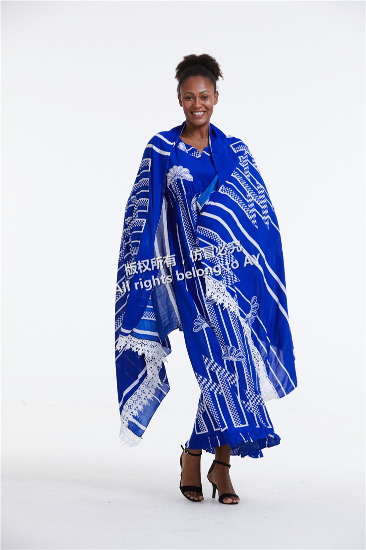 African Kitenge Robe Cotton Dresses custom wholesale