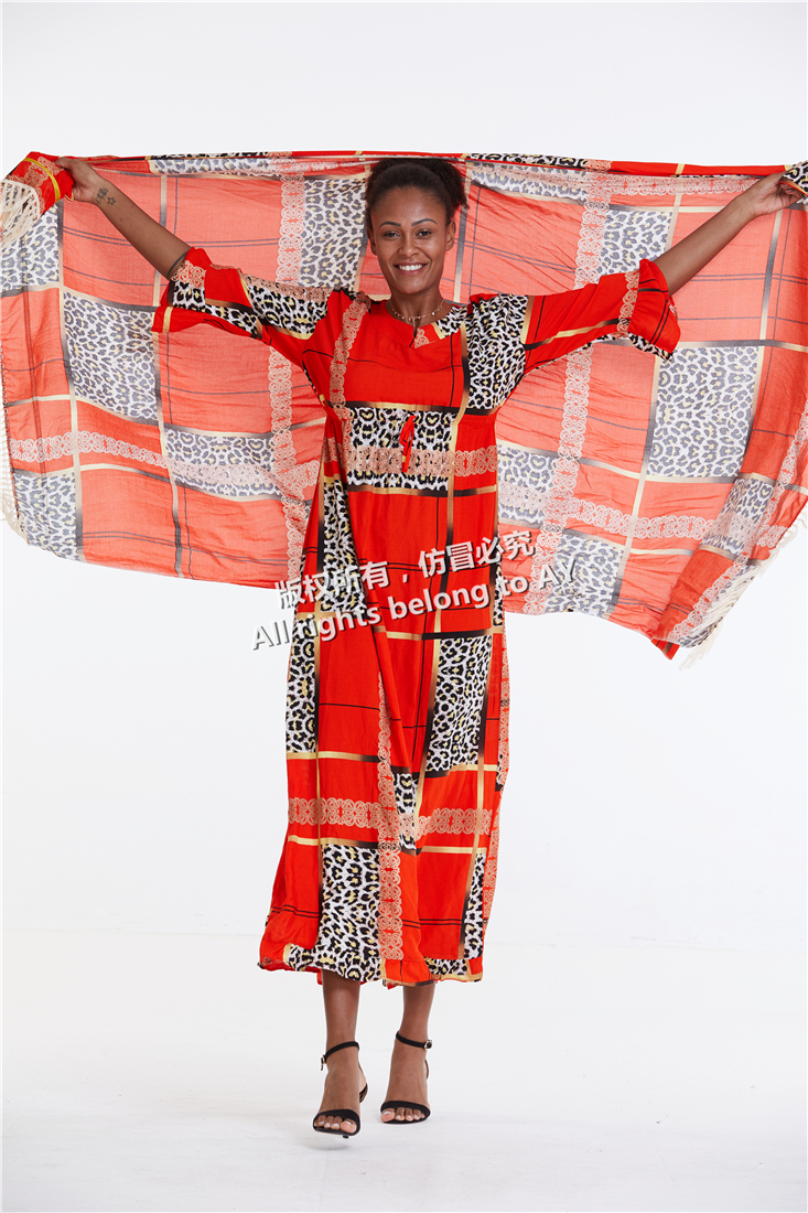 African Prayer Cotton Viscouse Kimono Robe Design Dresses custom wholesale