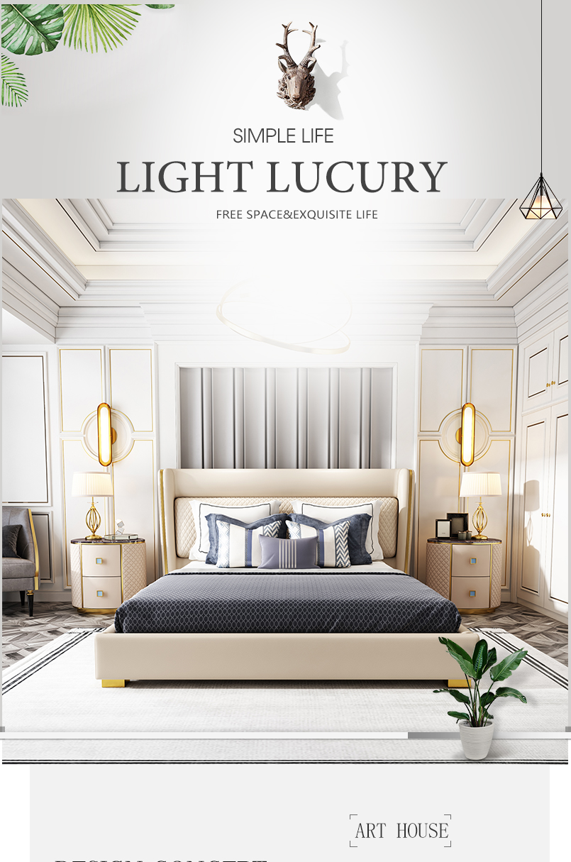 Modern factory wholesale luxury bedroom set bedroom furniture queen ...