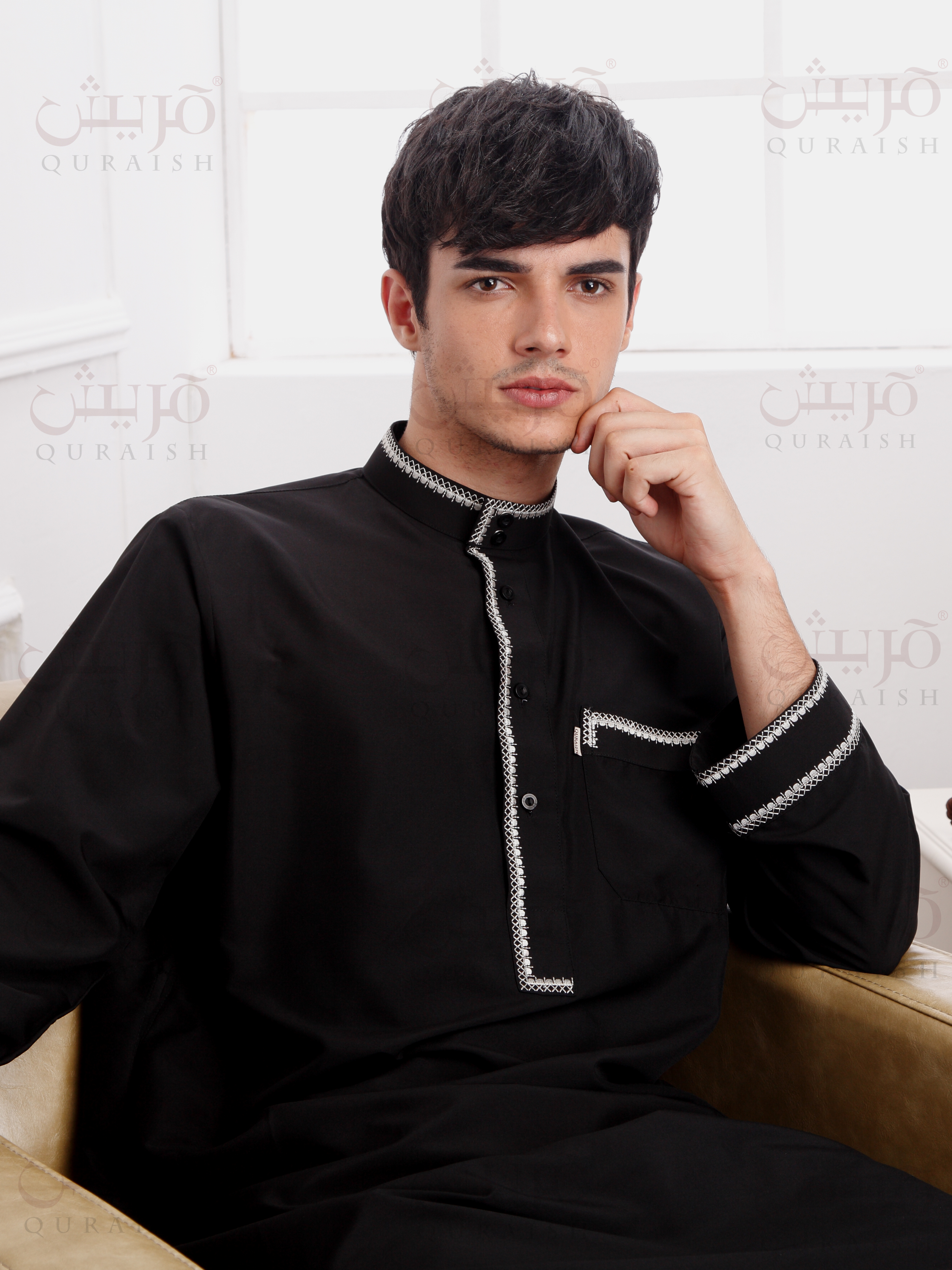 bulk wholesale Dubai  Embroidery fashion men'suit supplier manufacturer factory