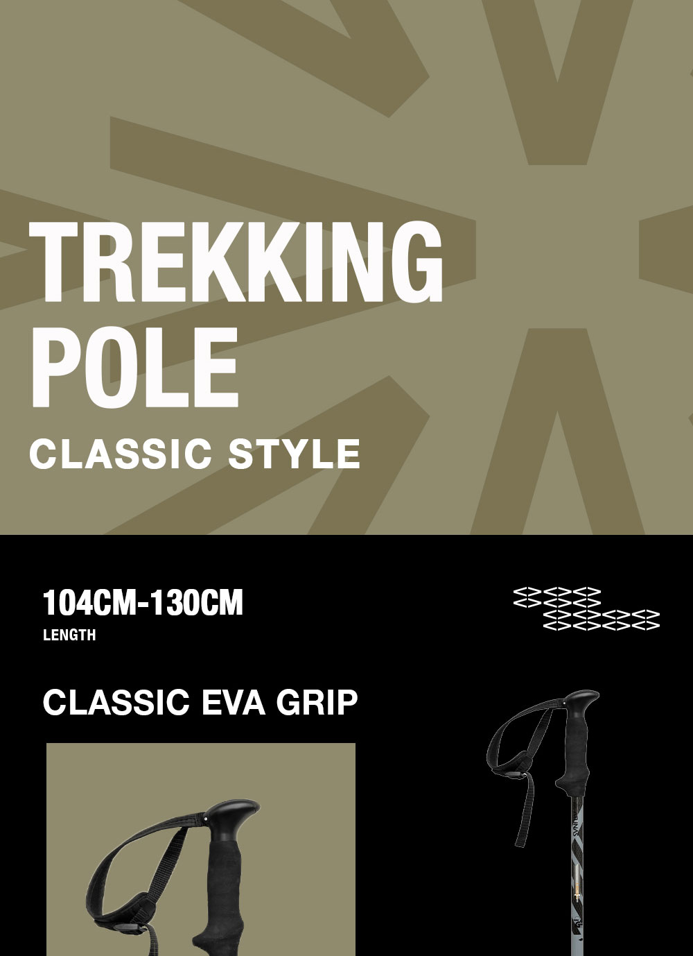 Custom Carbon Fiber Lightweight Adjustable Telescopes Trekking Hiking Pole Wholesale