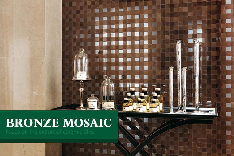 Bathroom design luxury mosaic tiles new design interior wall decoration brushed metallic color square bronze metal mosaic tile 