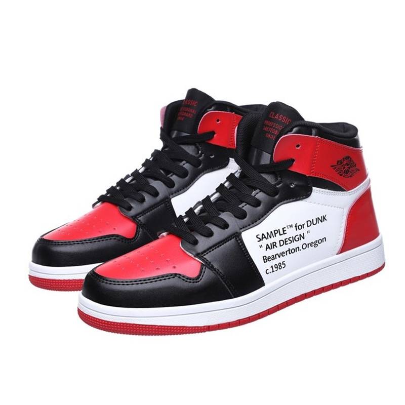 Leather Sports High Top Sneakers For Men
