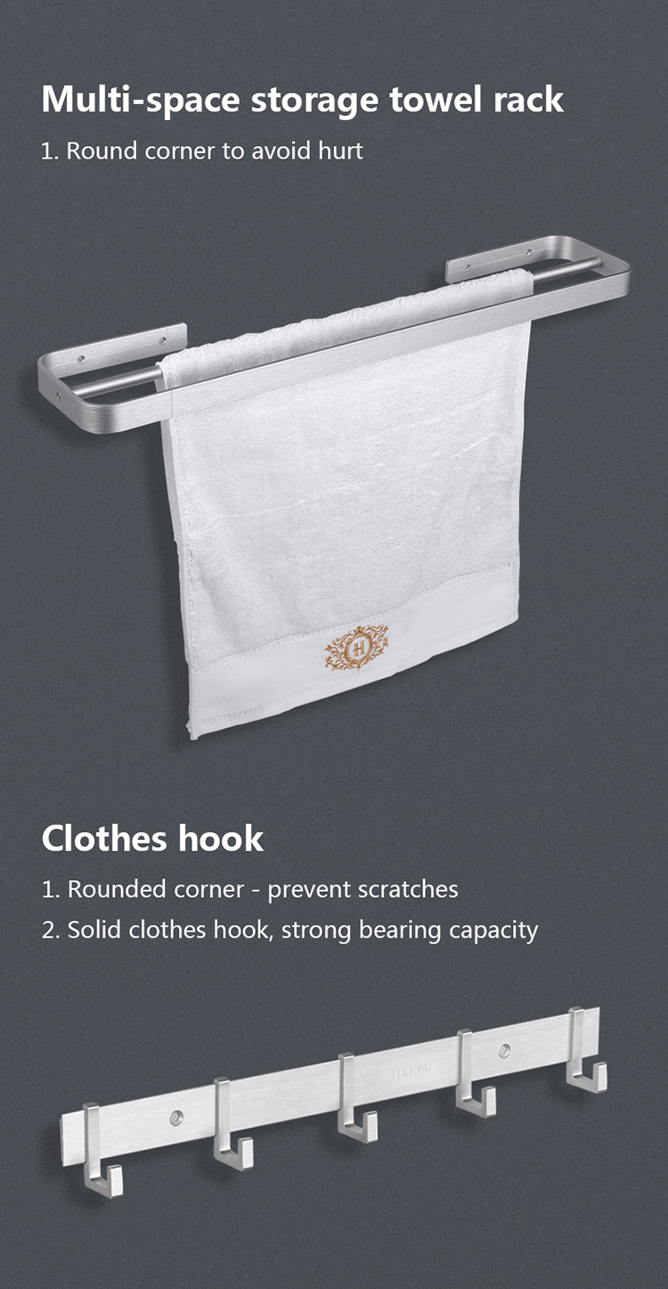 bathroom towel hook rack with shelf