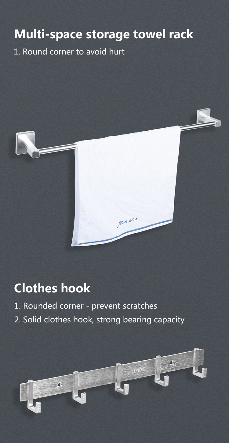 Aluminum towel holder hook