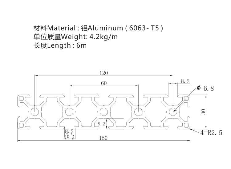 2040 v slot Aluminum Extrusion Profile manufacturer/supplier