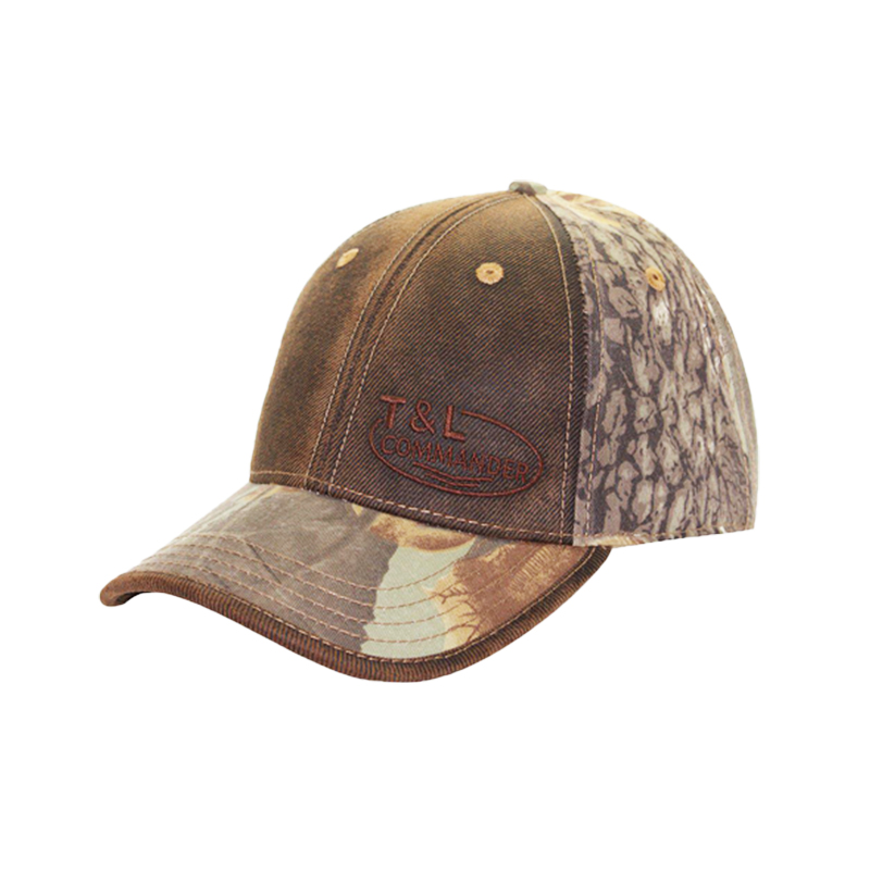 Oil cotton baseball cap with washing