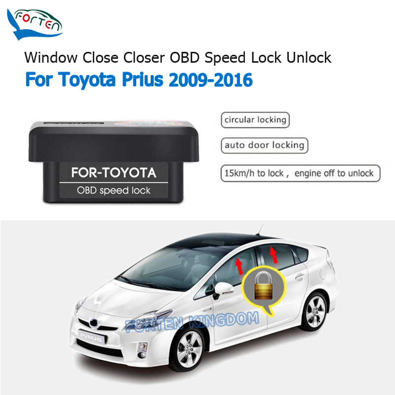 Toyota Prius 20092016 Car Window Close Closer Auto OBD Speed Lock Unlock Device Kit Plug And Play