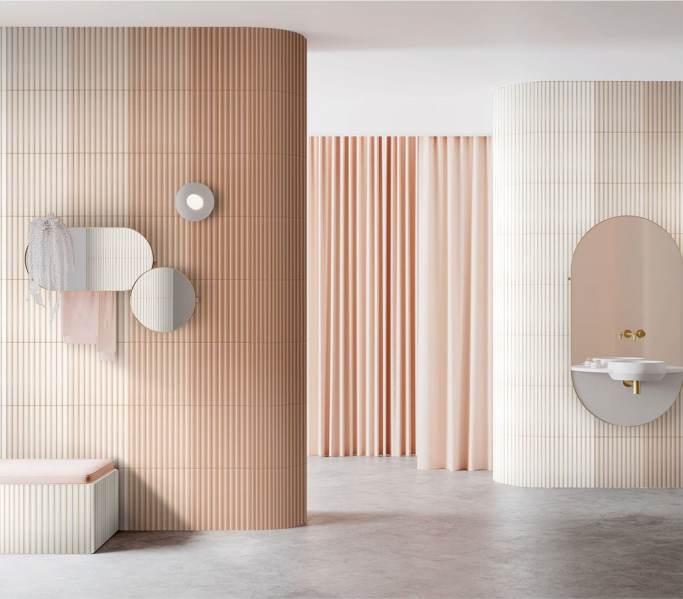 Windpipe Pink Ceramic Wall Tile, Subway Tile Thickness Mm