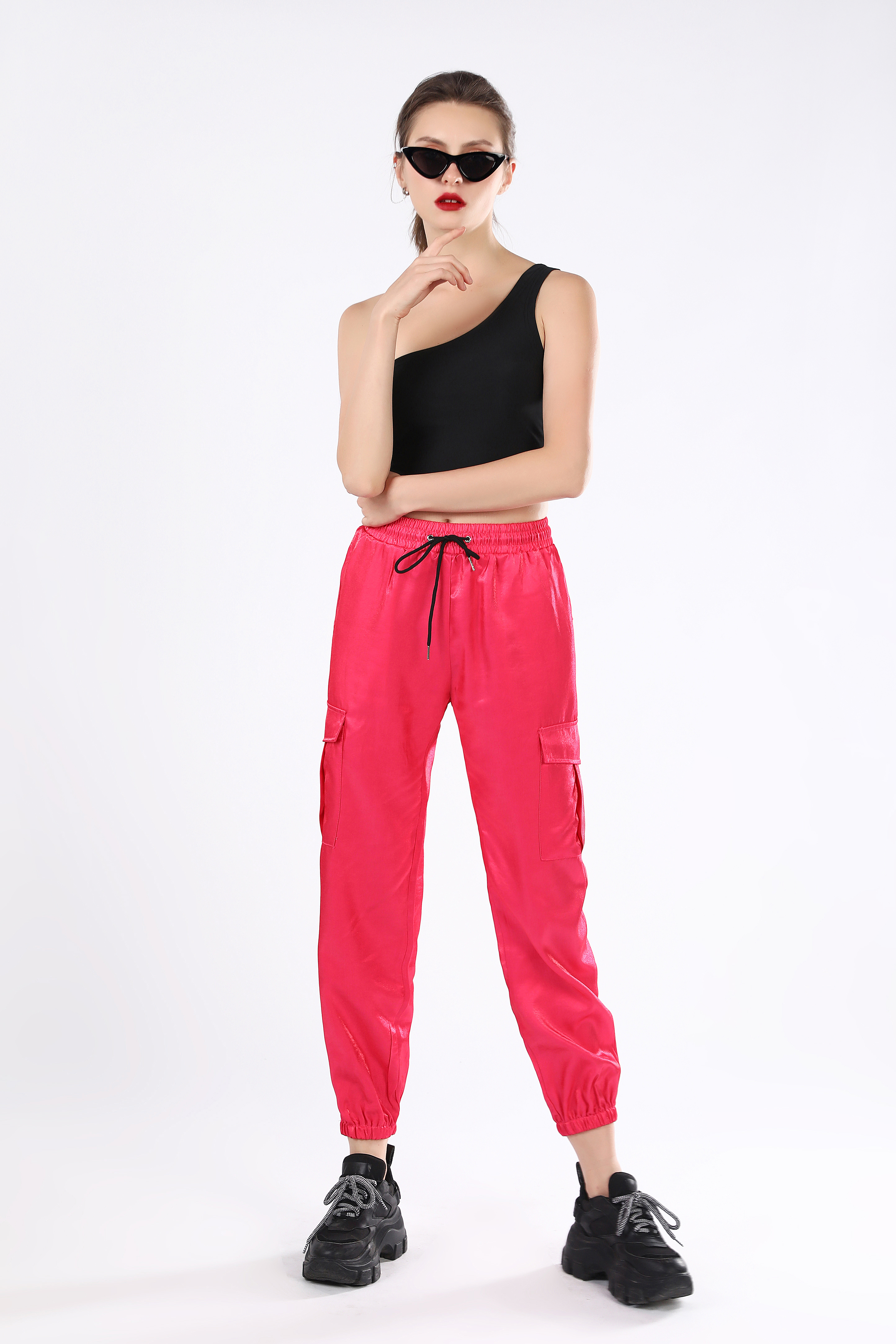 Fuchsia Women Jogging Pants
