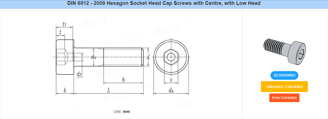Din912 Star Type Socket Cap Screw For Furniture  Custom Wholesale