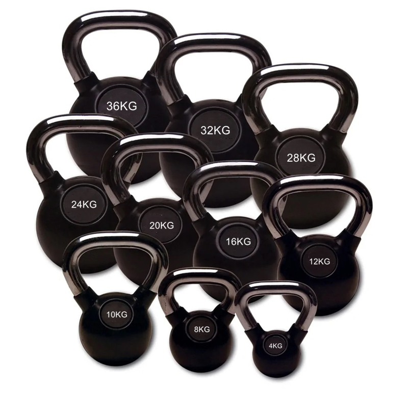 New 8kg Iron Kettlebell Rubber Coated Base With Ergonomic Wide Grip