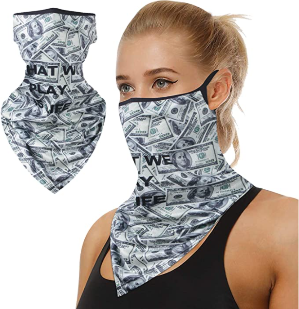 Bandanas for Women Men Washable Cloth Neck Gaiters Cool Face Scarf Rave Covers