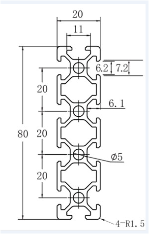 80 20 aluminum extrusion profiles OEM Manufacturer,wholesale factory