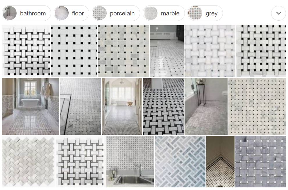 Google Search Result of Pictures of Various Basket Weave Tiles 