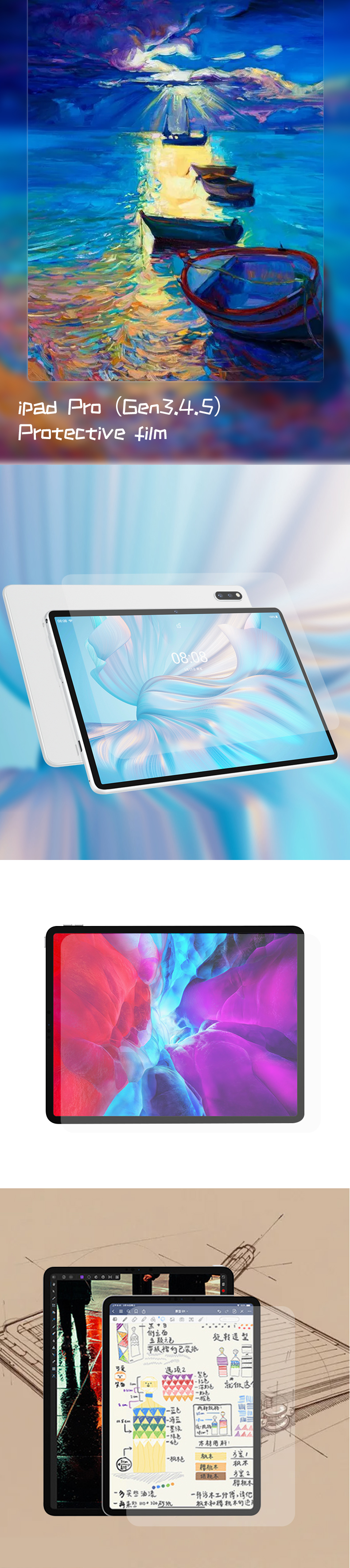 Blue Light Filter Treatment Protects Your Screen Protector* for 12.9-inch iPad Pro (Gen 3,4&5)