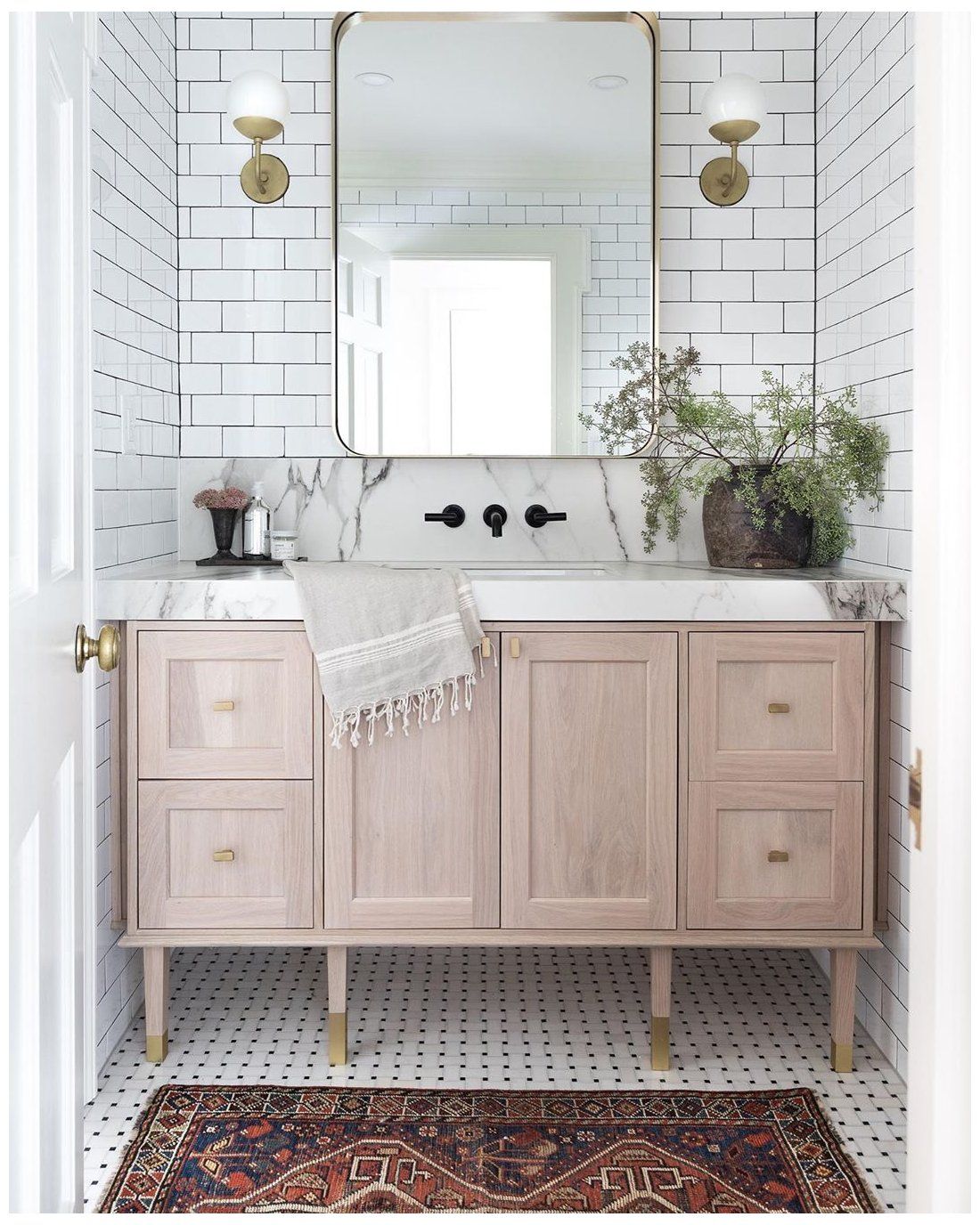 Basket Weave Bathroom