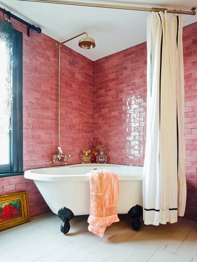 Pink Master Bathroom