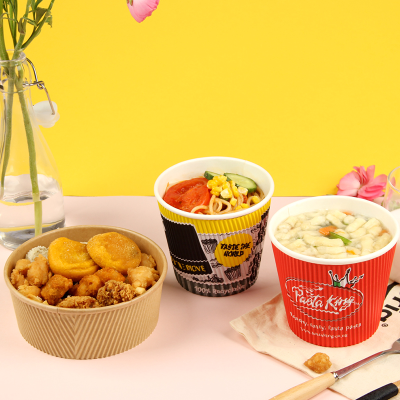we can provide you with sustainable paper bowls, recyclable kraft salad pots, and other environmentally friendly tableware