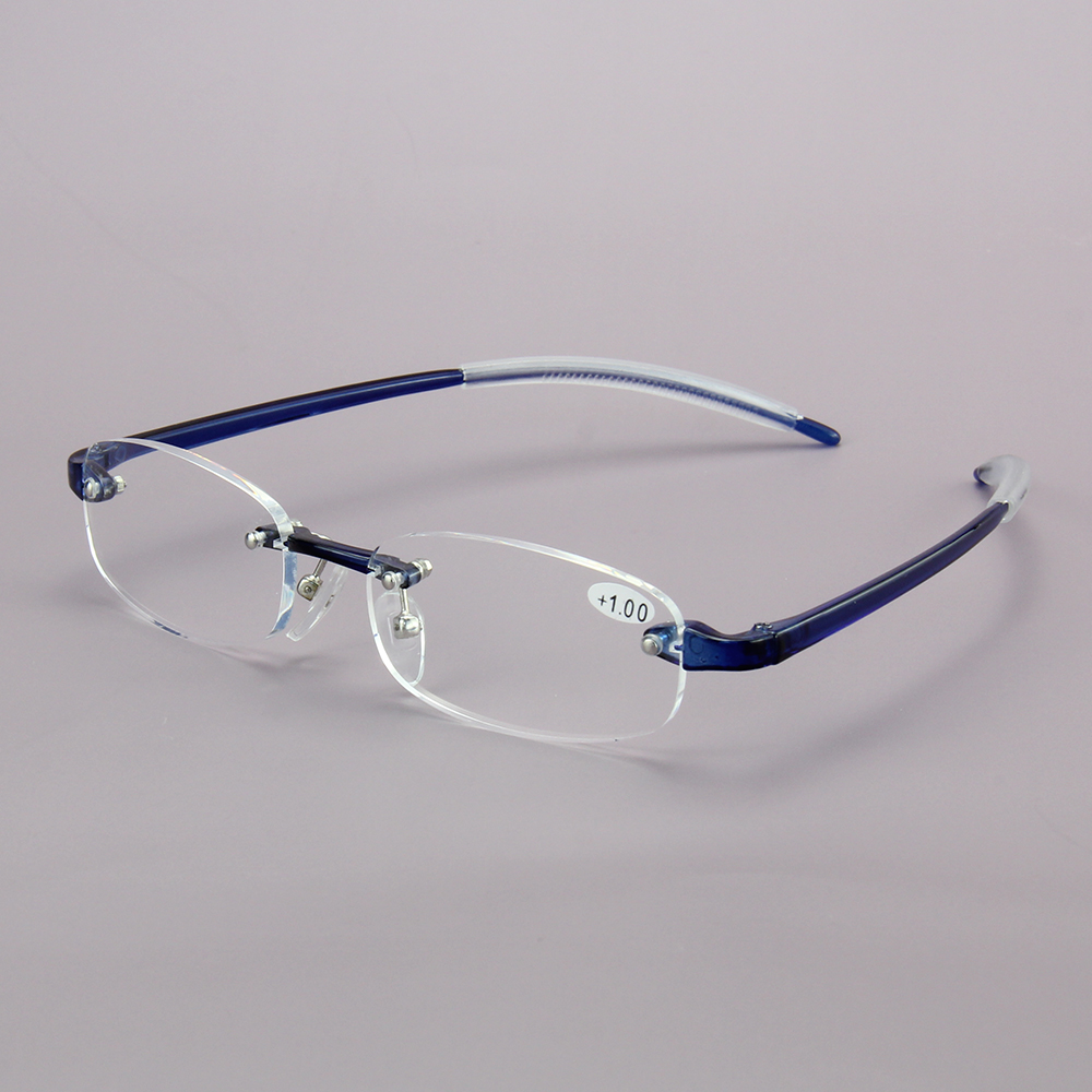 EUGENIA 2021 Hot Selling Adult Frameless TR90 Frame New Design Clear Rimless Reading Glasses