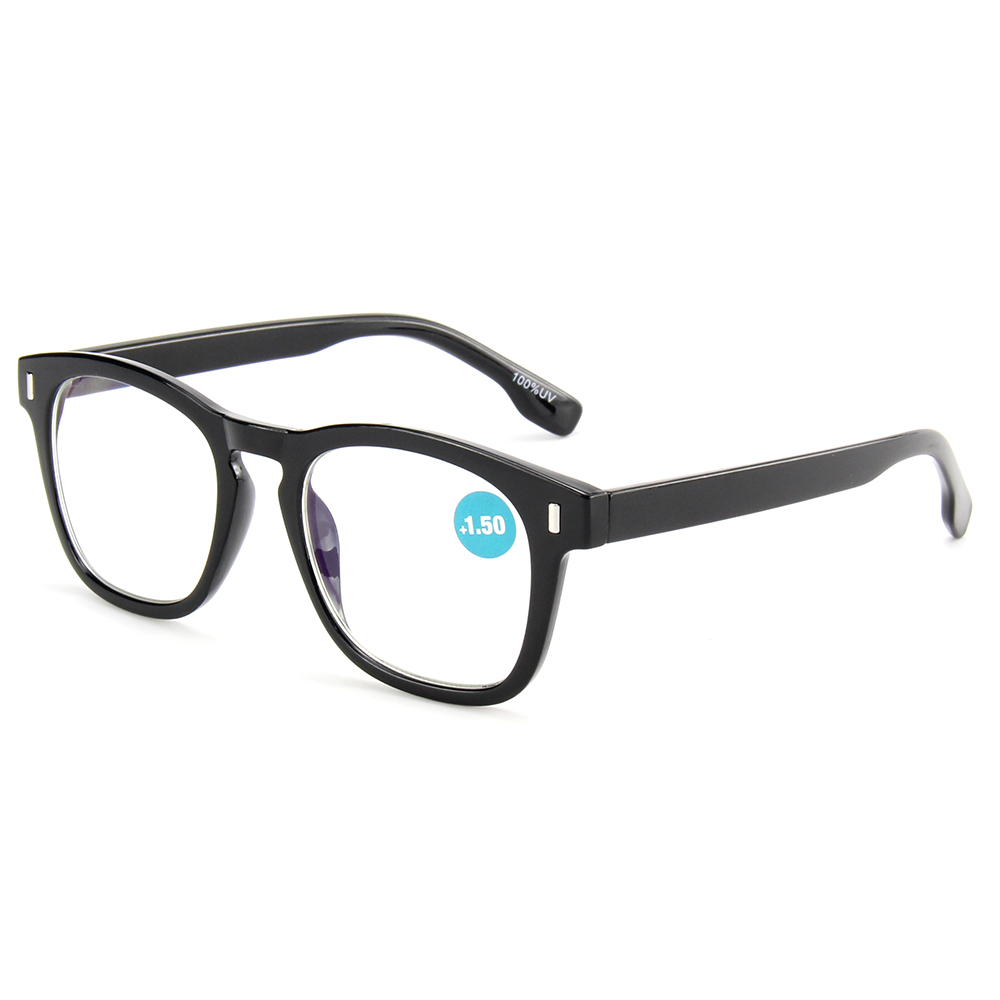 Fashion 2021 Designer Reading Glasses Wholesale Customization PC Black Colors Plastic Reading Glasses