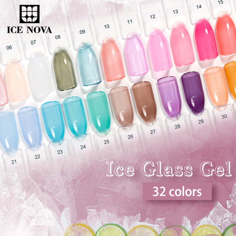 Ice glass gel polish