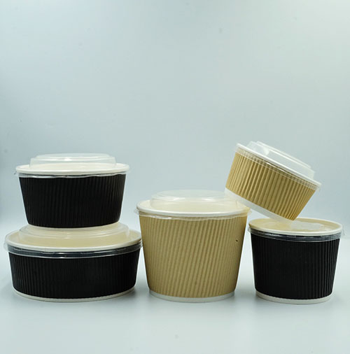 biodegradable ripple wall paper bowl