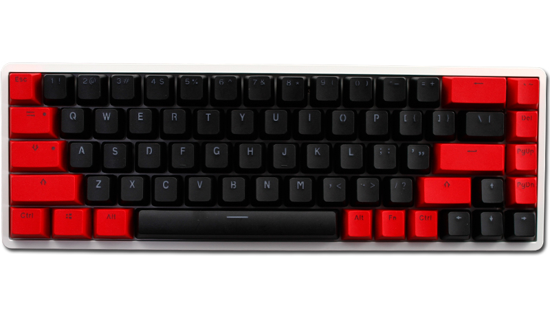 Royal Kludge RK 68 keys custom doubleshot PBT blue red yellow grey ...