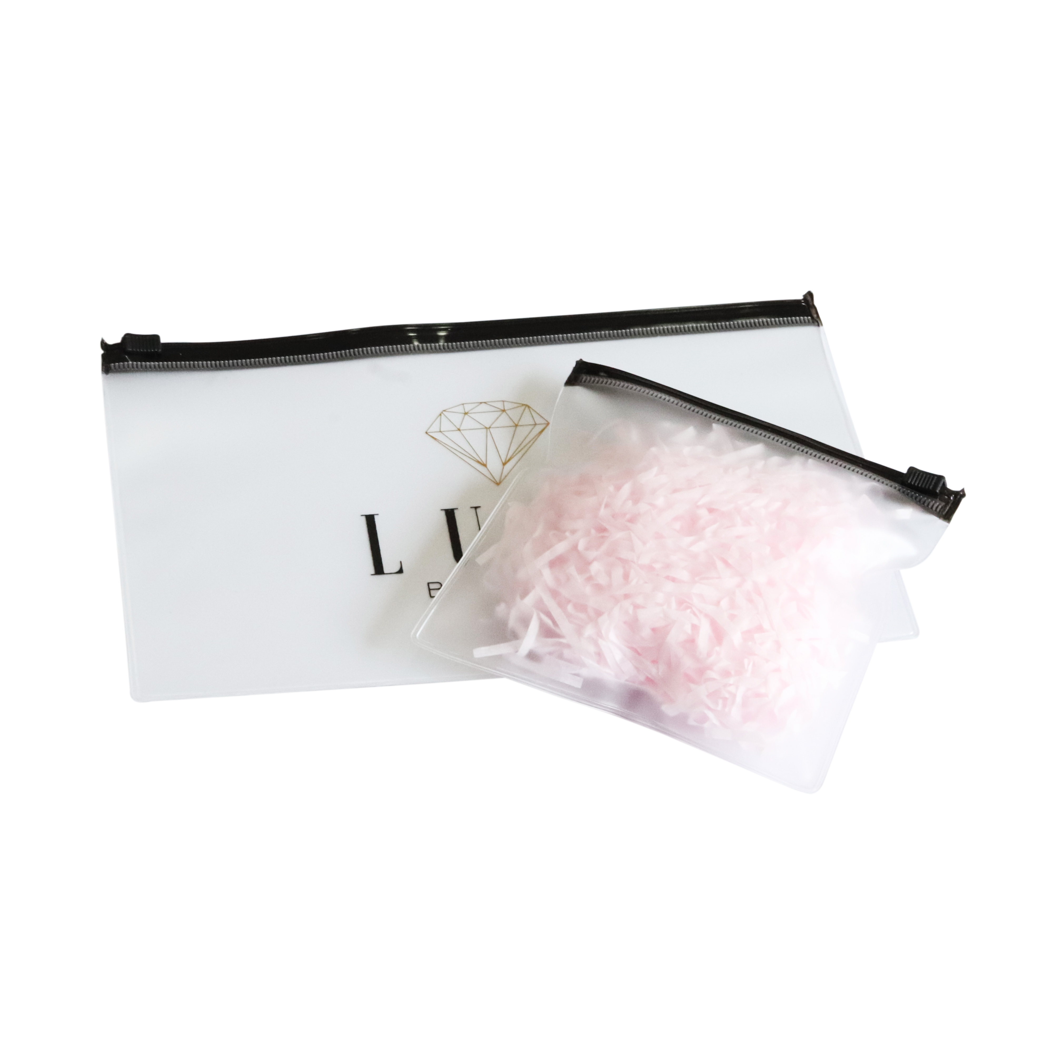 Wholesale Jewelry Bags Frosted Zipper Bag with Logo Small PVC
