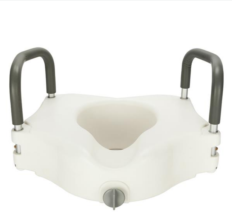 High quality Raised Height Toilet Seat with Handle White