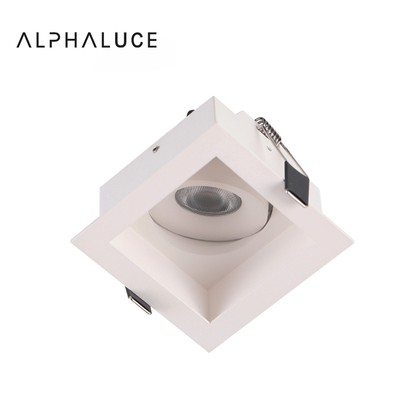 white square recessed downlights