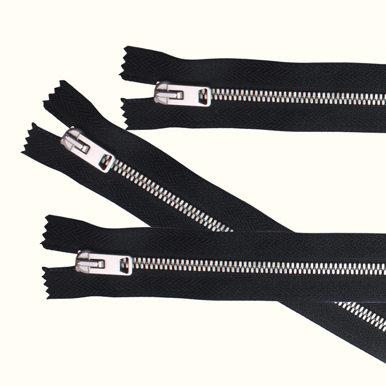 18 inch metal zipper, vintage metal zippers, metal jacket zippers for sale