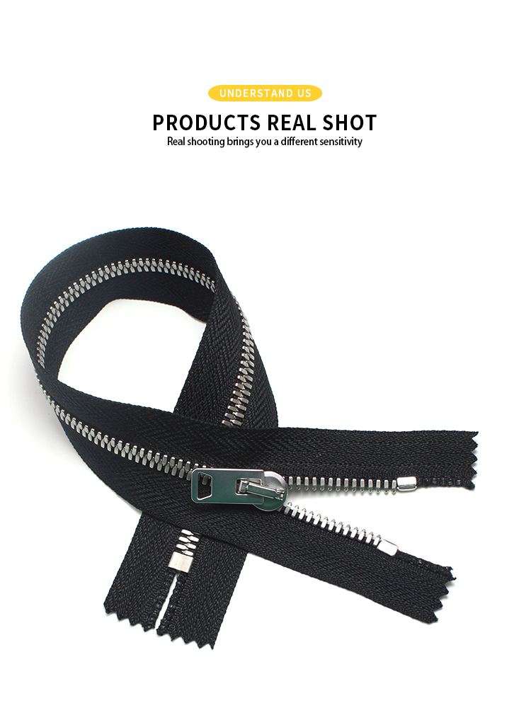 exposed metal zipper, heavy metal zipper, ykk metal zipper price