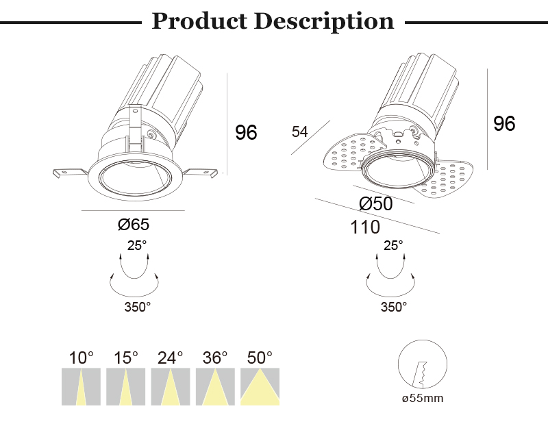 semi surface downlight