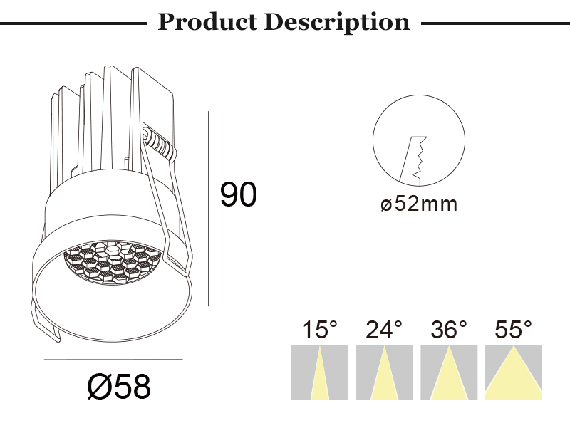 recessed adjustable downlight