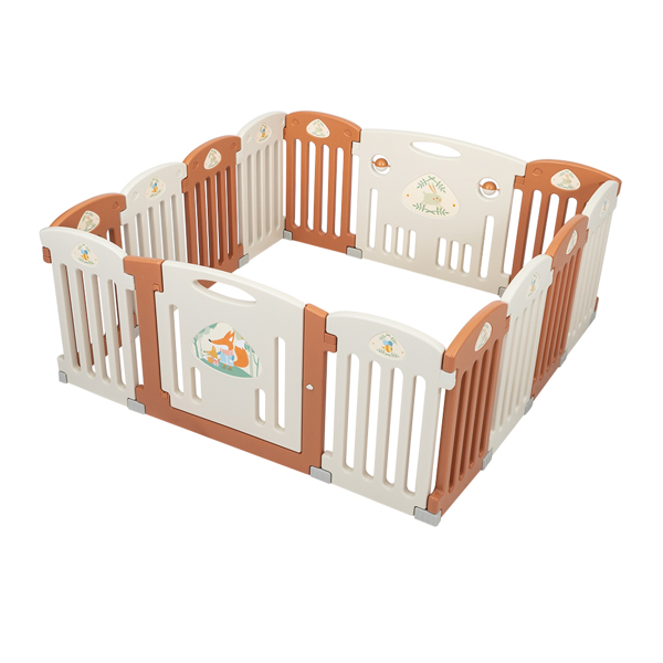 Playpen With Mat Foldable Baby Playpen,Adjustable Shape Baby Fence