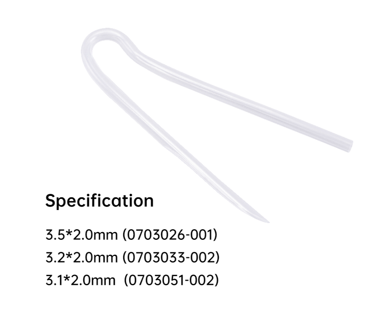 Hearing aid prebent tube prebent tubing in oblique cut