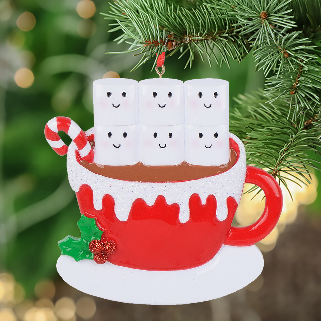 Details about   MAXORA Marshmallow Mug Free Personalized Family of 2 3 4 5 6 Christmas Ornament 