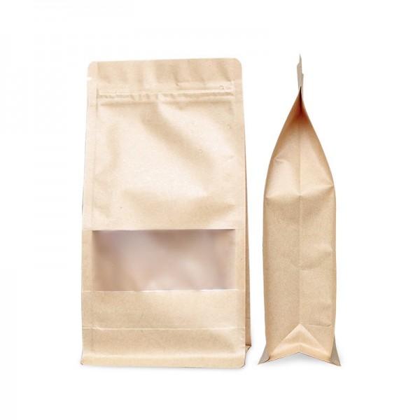 3Paper Pouches With Valve, Flat Barrier Pouches, Glossy Stand-Up Barrier Pouches