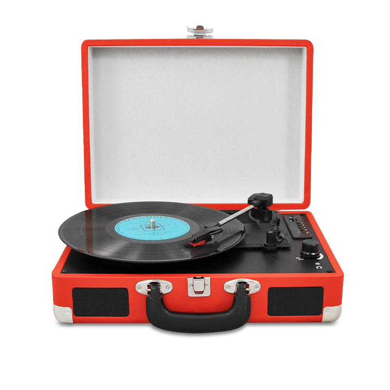 Portable Suitcase HiFi Sound Turntable Player Supplier