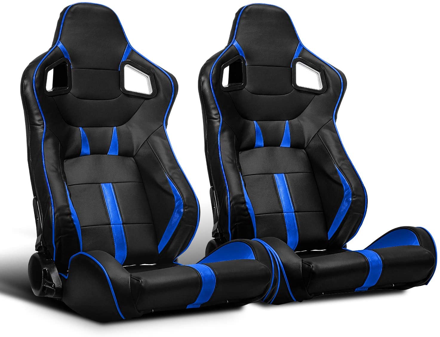 Sport Seat Eco Black/Blue PVC Right 