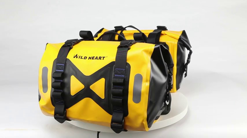 Wild Heart Waterproof Bag Motorcycle Saddlebag 50L Tank Bag Motor Side Bag (Yellow)