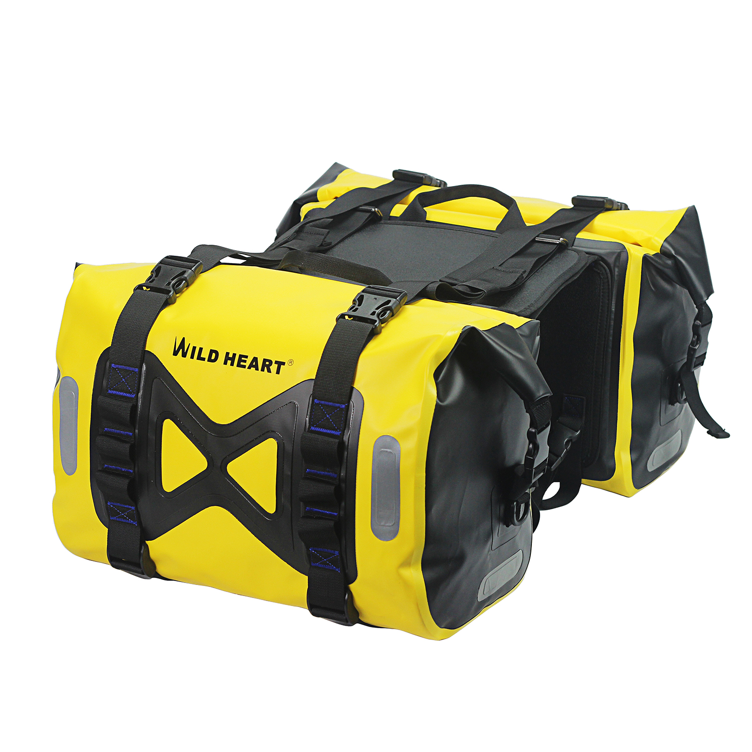 Wild Heart Waterproof Bag Motorcycle Saddlebag 50L Tank Bag Motor Side Bag (Yellow)