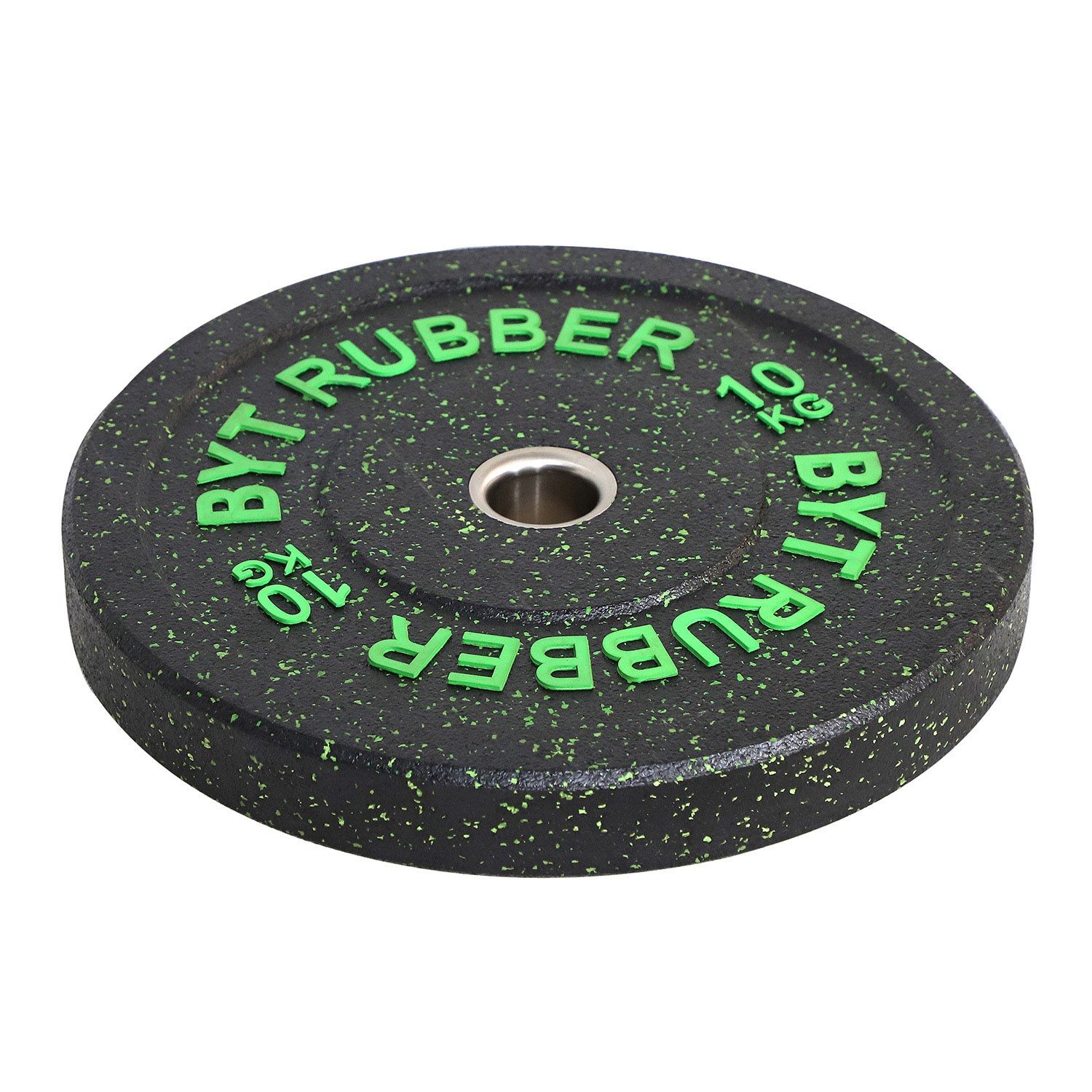 BYT fleck crumb bumper plate with raised color logo